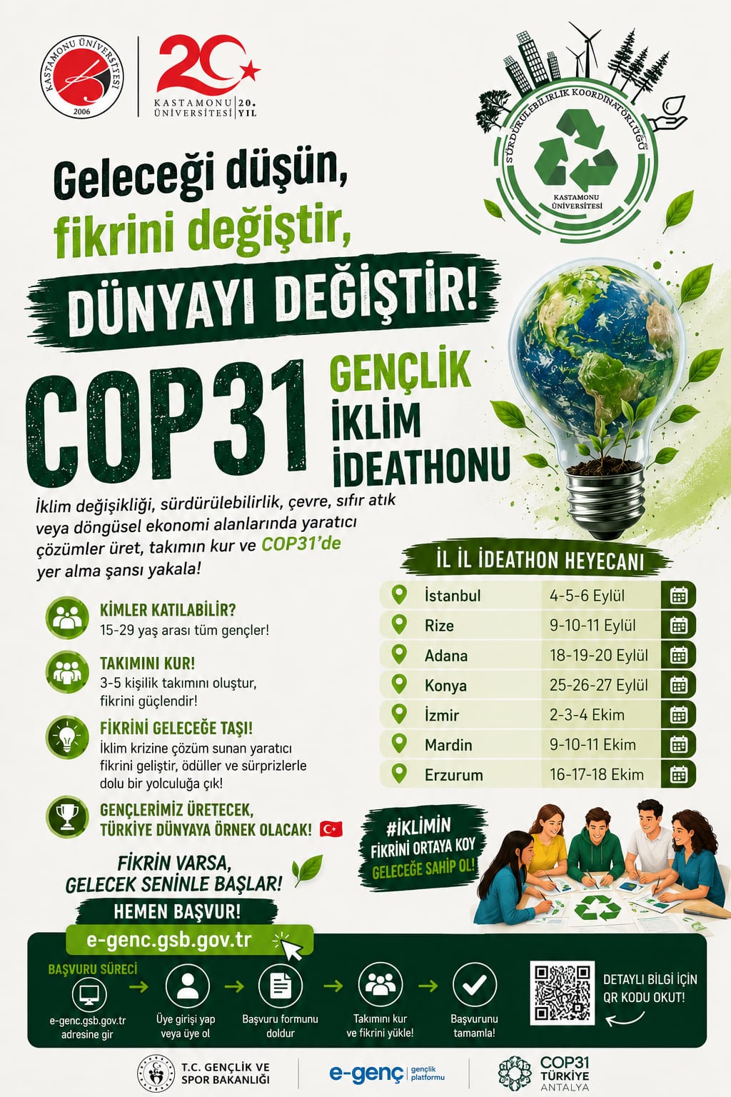 COP31 Gençlik İklim İdeathonu Başvuruları Başladı